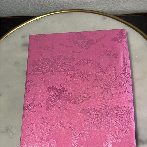 Caboodle Fabric Jewelry Box Mirror Pink Floral Vintage Trinket Holder Padded EUC - Picture 4 of 10